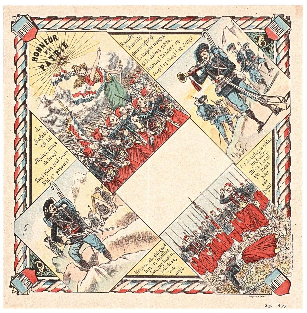 numéro de conscrit (titre factice) ; HONNEUR / ET / PATRIE (titre inscrit)