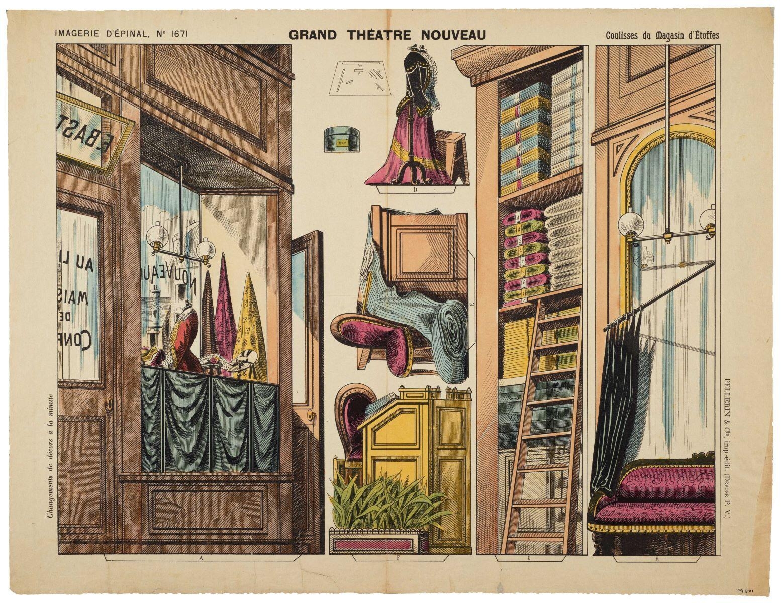 GRAND THÉATRE NOUVEAU / Coulisses du Magasin d'Etoffes (titre inscrit)