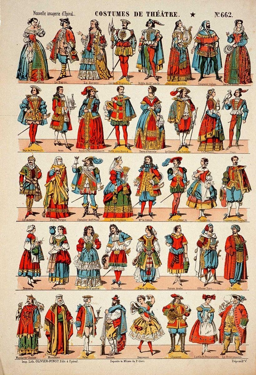 COSTUMES DE THEATRE. N°.662. (titre inscrit)