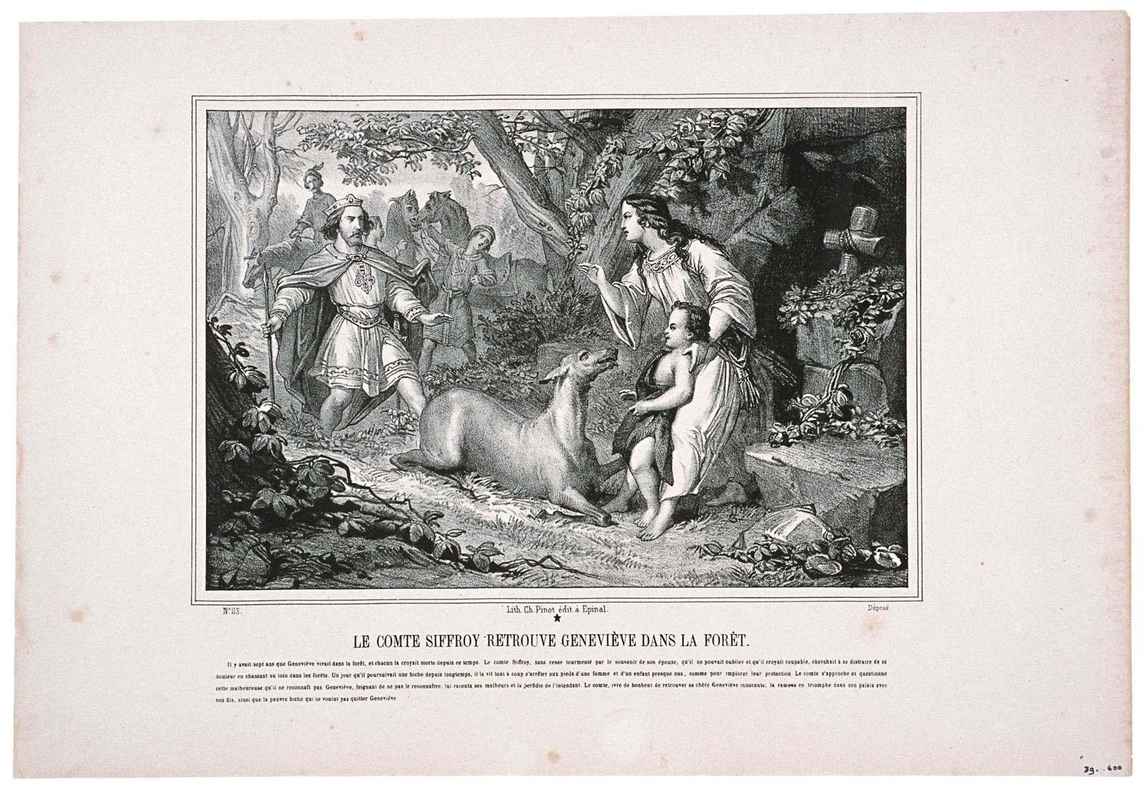 LE COMTE SIFFROY RETROUVE GENEVIÈVE DANS LA FORÊT. / N°.113. (titre inscrit)