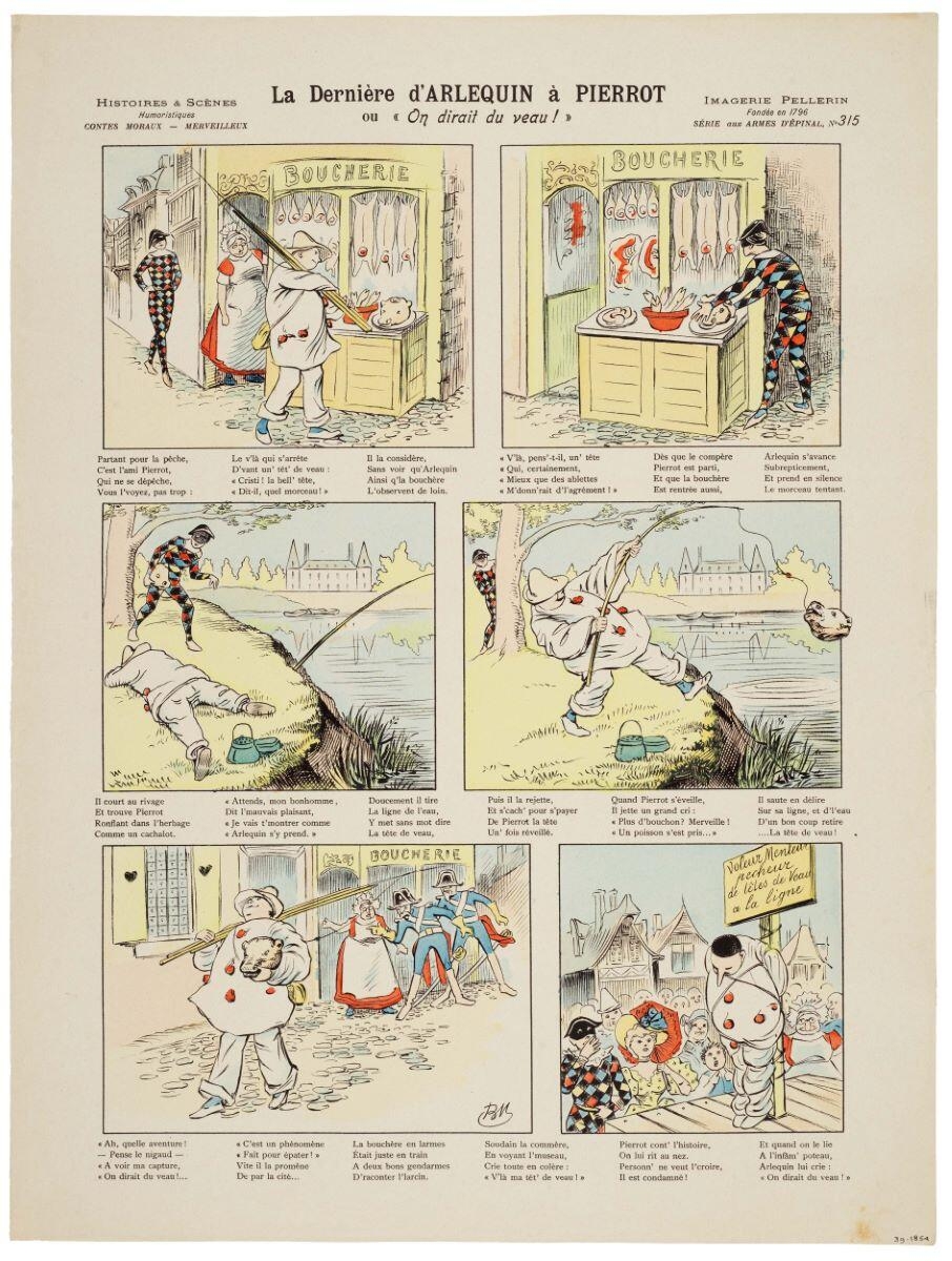 La dernière d'ARLEQUIN à PIERROT / ou "On dirait du veau !" (titre inscrit)