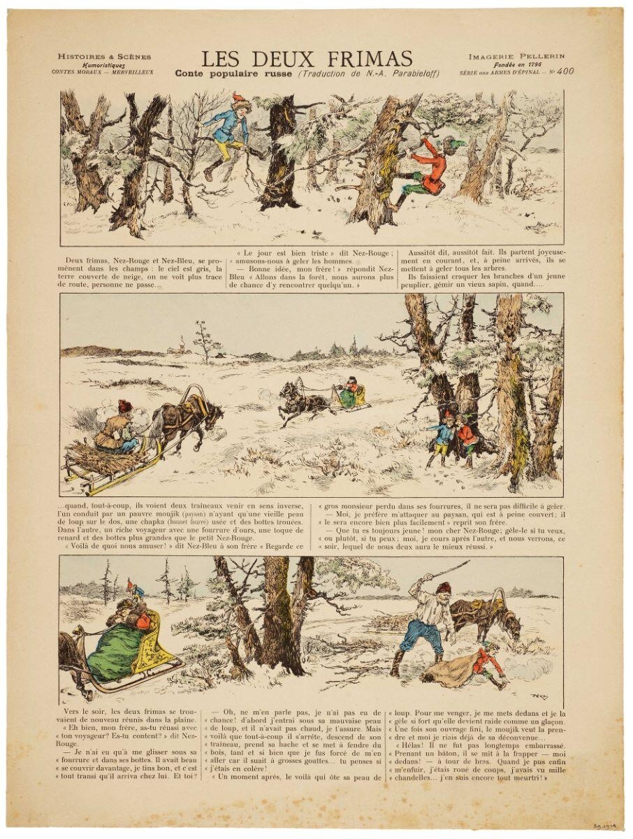 LES DEUX FRIMAS / Conte populaire russe (Traduction de N.-A. Parabieloff) (titre inscrit)