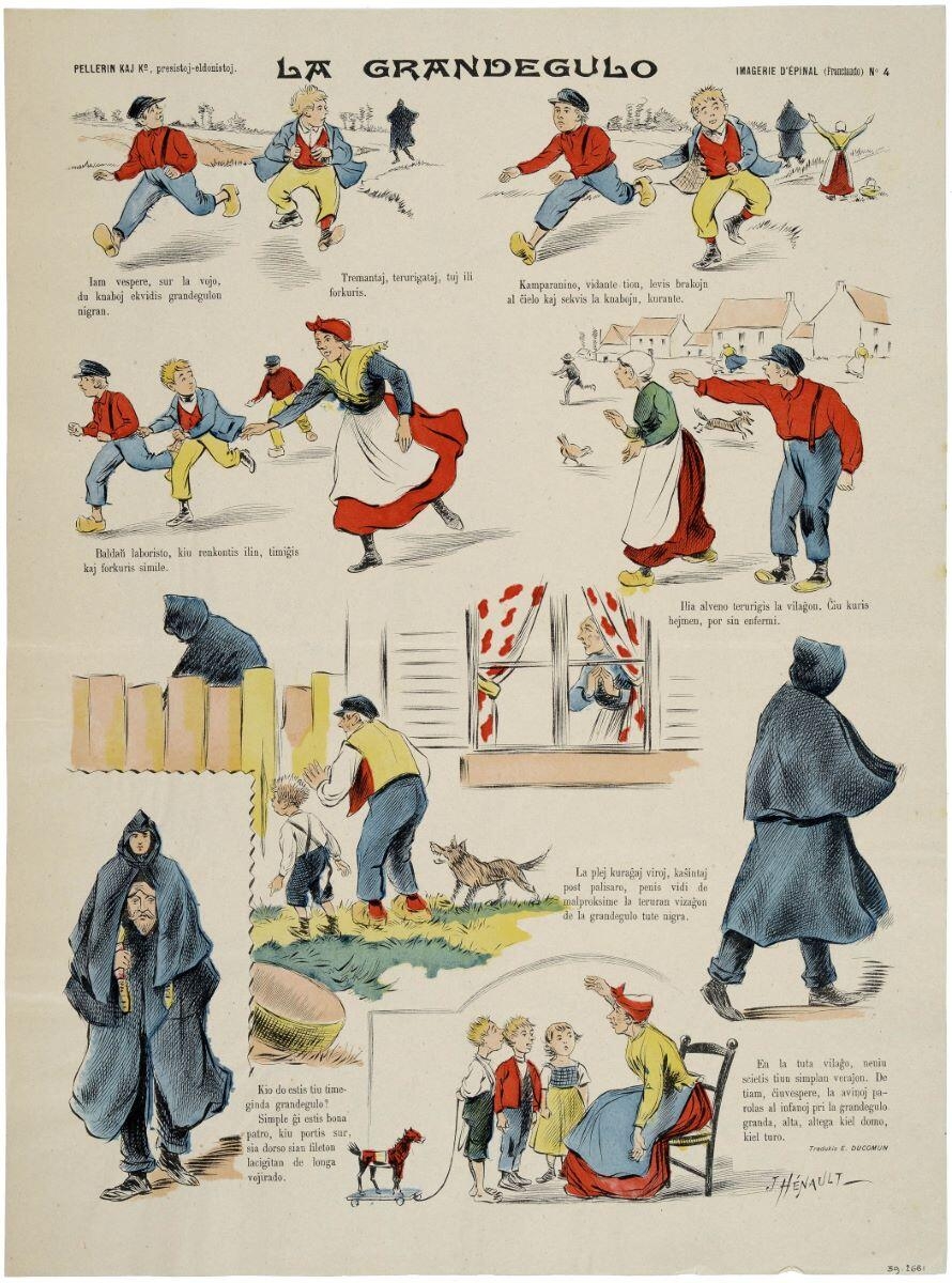 LA GRANDEGULO (titre inscrit, esperanto) ; le géant (titre traduit)