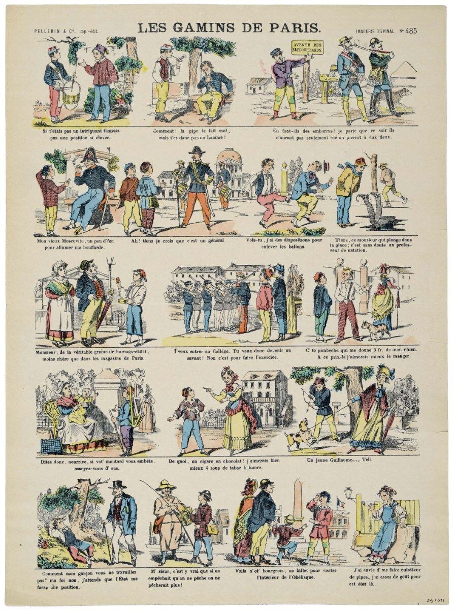 LES GAMINS DE PARIS. (titre inscrit)