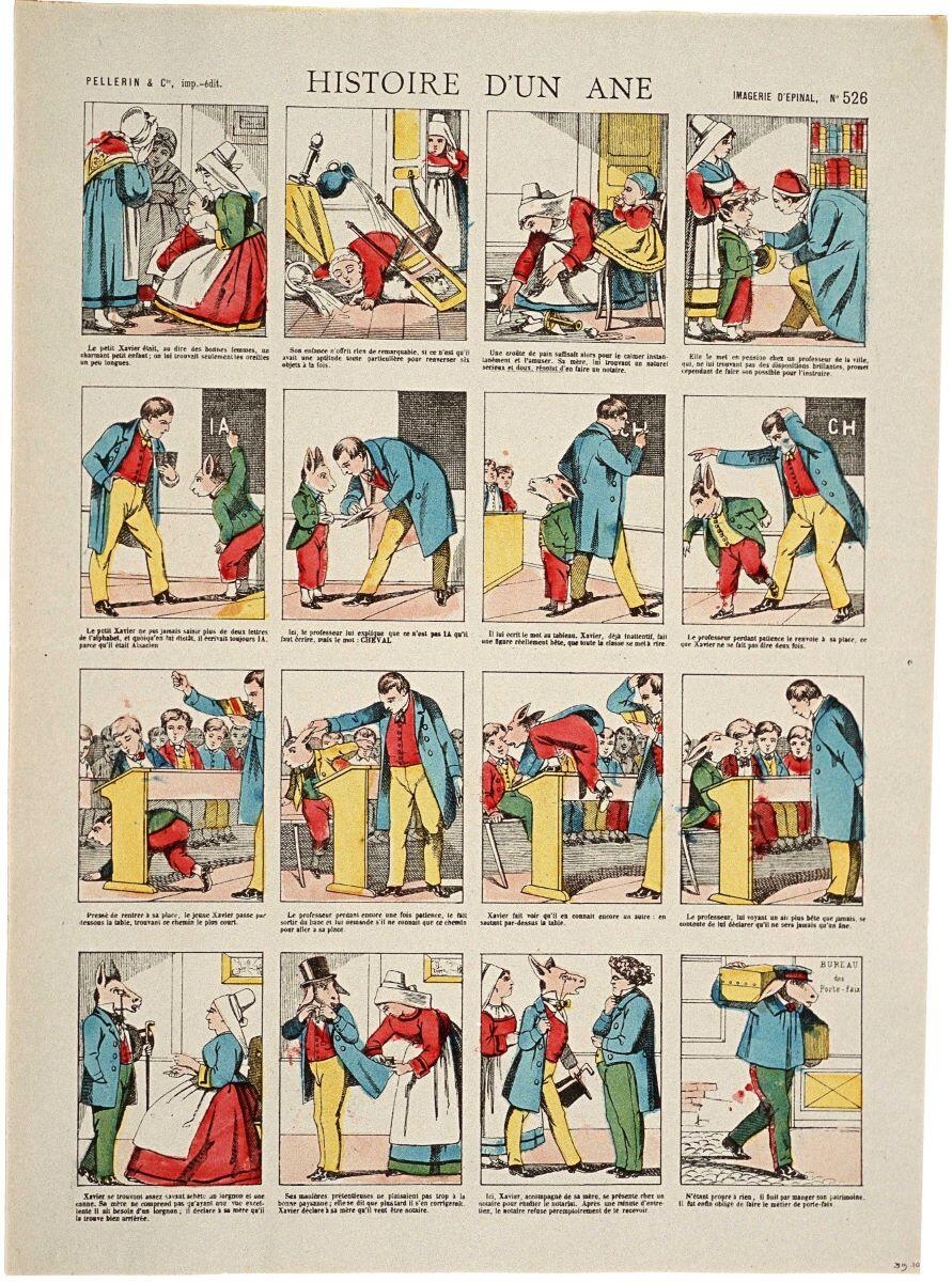 HISTOIRE D'UN ANE. (titre inscrit)