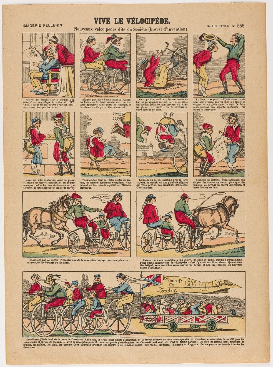 VIVE LE VÉLOCIPÈDE. / Nouveaux vélocipèdes dits de Société (brevet d'invention). (titre inscrit)