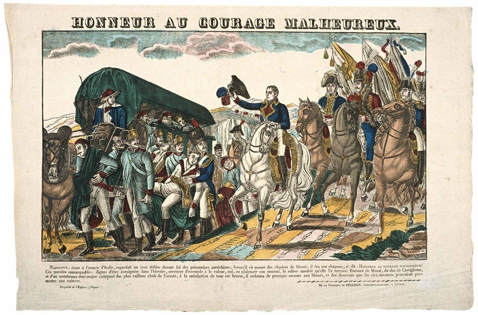 HONNEUR AU COURAGE MALHEUREUX. (titre inscrit)
