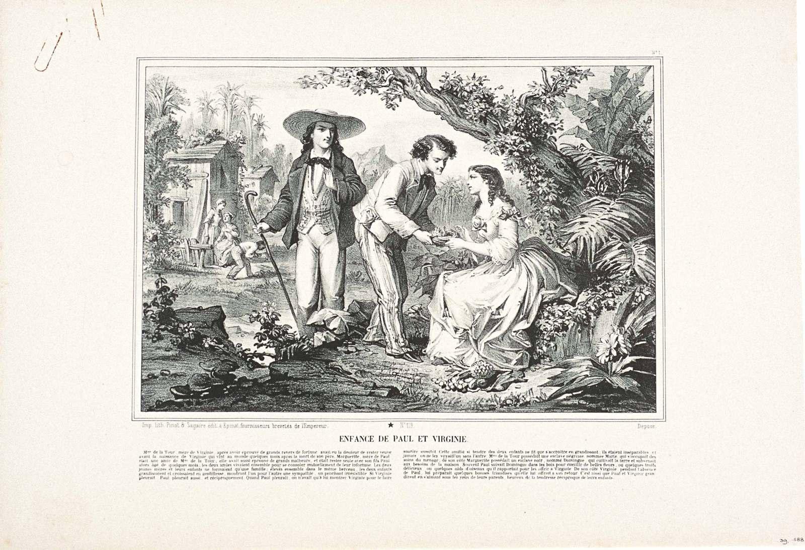 ENFANCE DE PAUL ET VIRGINIE. / N°.1. / N°.119. (titre inscrit)