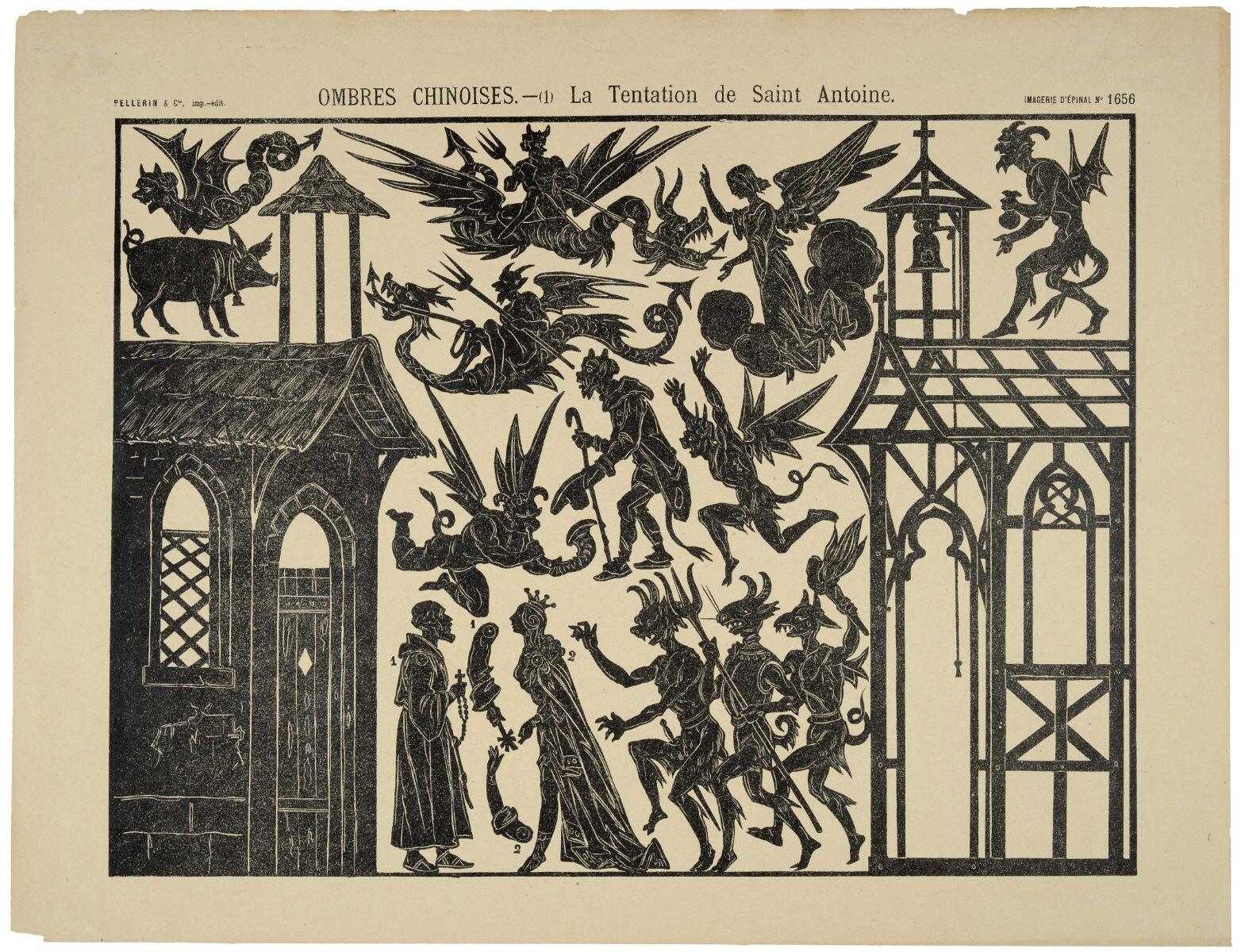 OMBRES CHINOISES. - (1) La Tentation de saint Antoine. (titre inscrit)