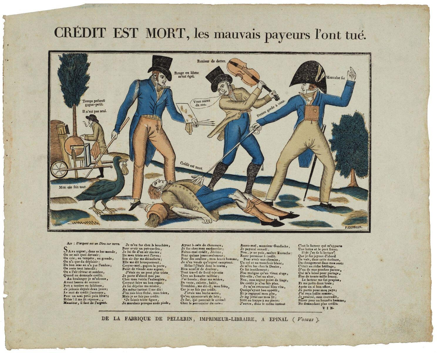 CRÉDIT EST MORT, les mauvais payeurs l'ont tué. (titre inscrit)
