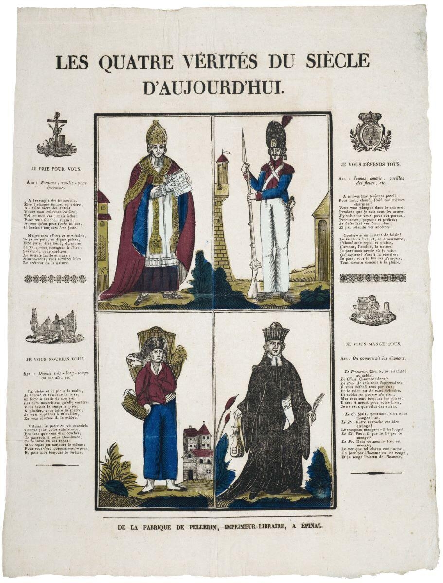 LES QUATRE VÉRITÉS DU SIÈCLE / D'AUJOURD'HUI. (titre inscrit)