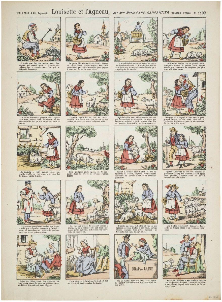 Louisette et l'Agneau, par Mme Marie PAPE-CARPANTIER (titre inscrit)