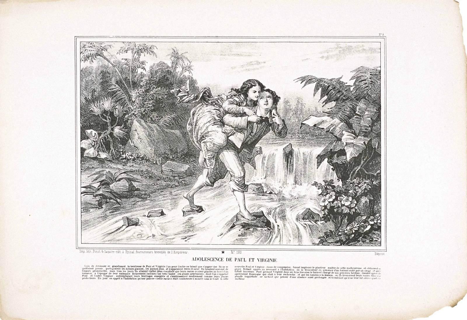 ADOLESCENCE DE PAUL ET VIRGINIE. / N° 2. / N°.120. (titre inscrit)