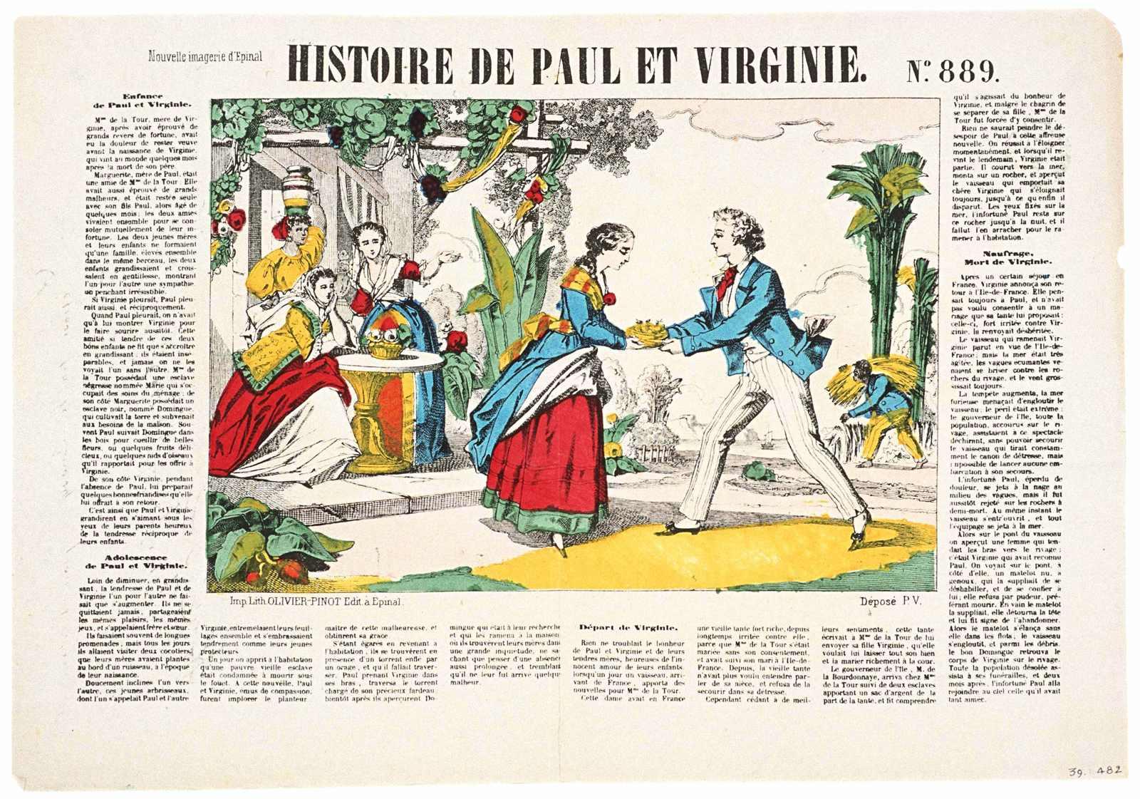HISTOIRE DE PAUL ET VIRGINIE. N°.889. (titre inscrit)