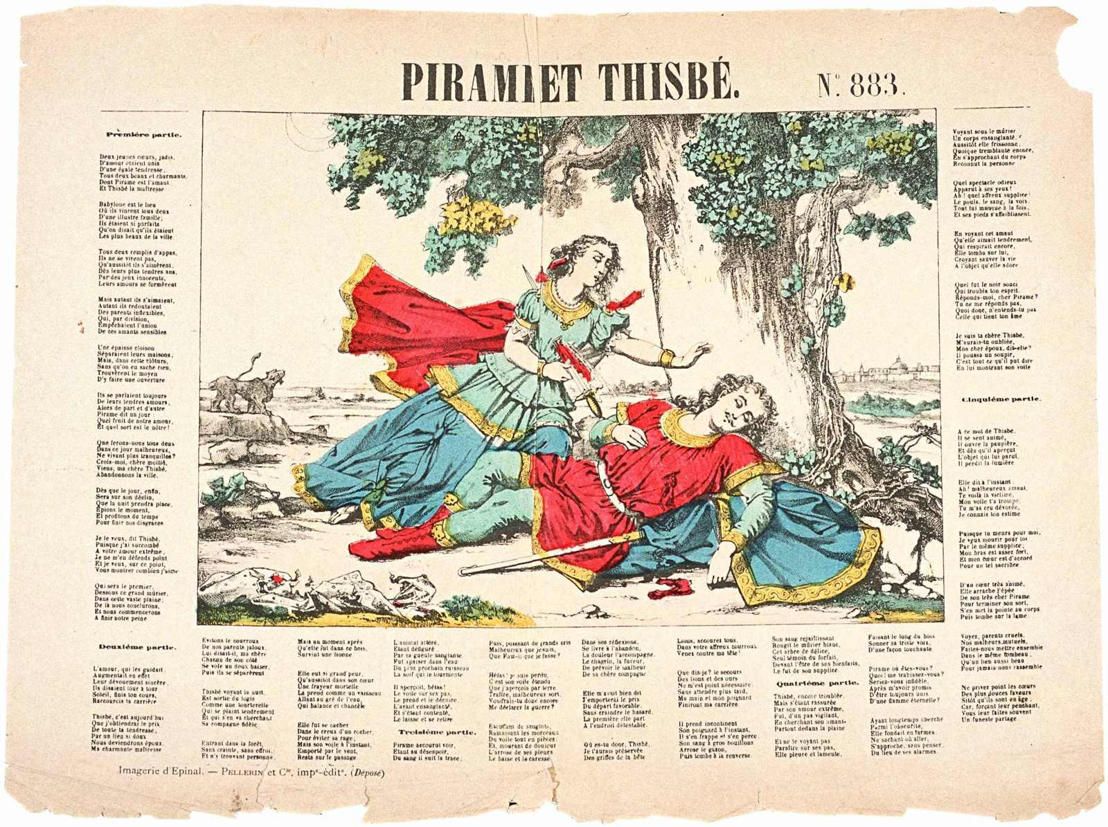 PIRAME ET THISBE. N°.883. (titre inscrit)