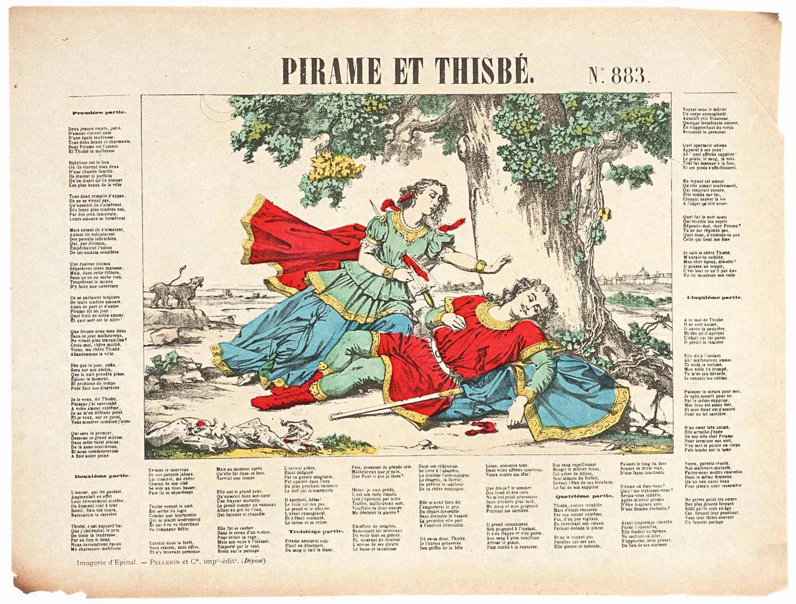 PIRAME ET THISBE. N°.883. (titre inscrit)