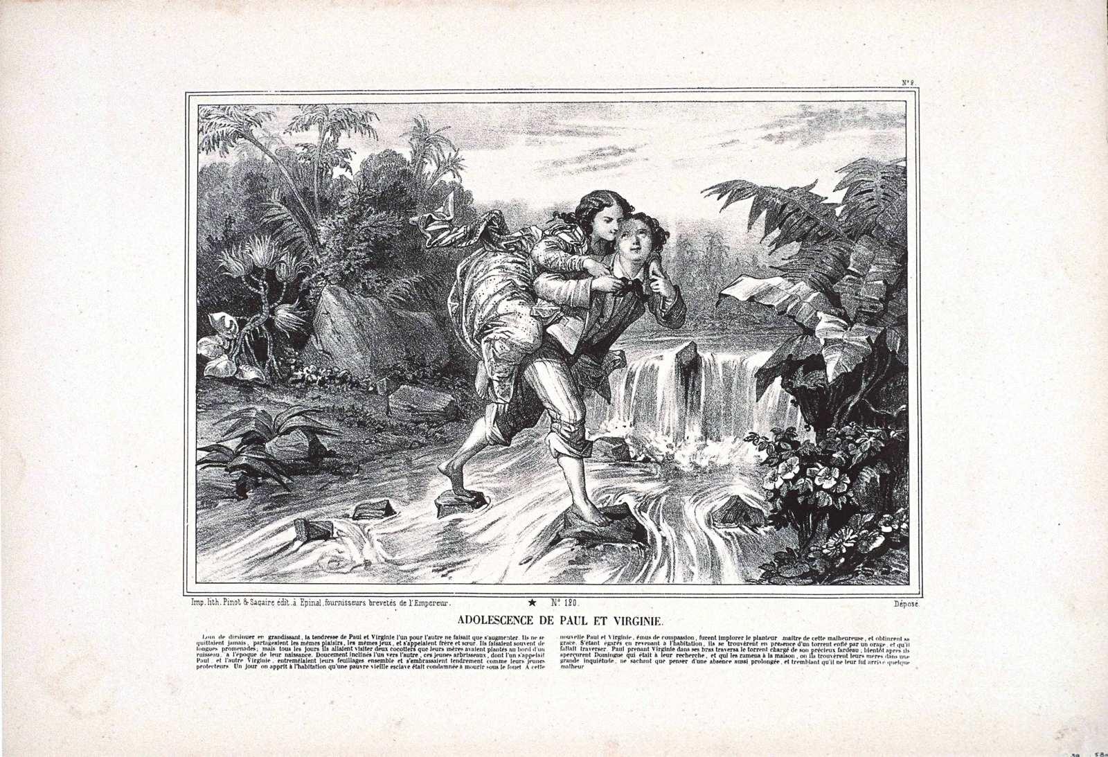 ADOLESCENCE DE PAUL ET VIRGINIE. / N° 2. / N°.120. (titre inscrit)