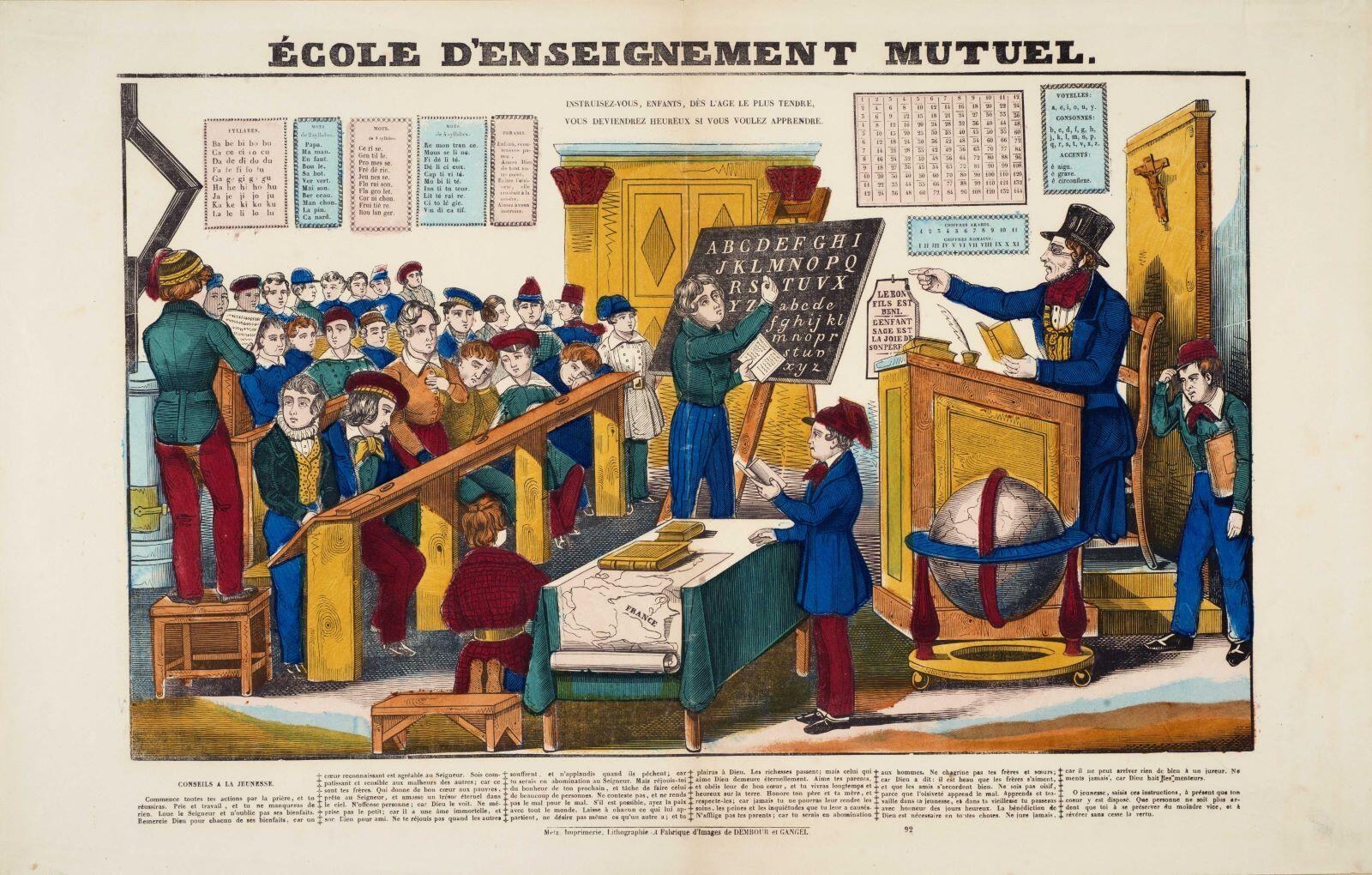 ÉCOLE D'ENSEIGNEMENT MUTUEL. 92 (titre inscrit)
