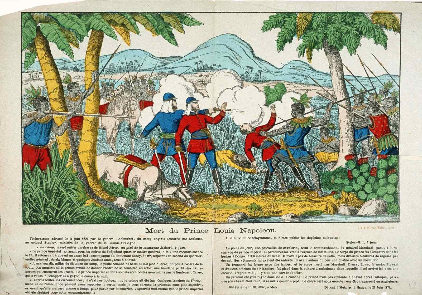 Mort du Prince Louis Napoléon. (titre inscrit)