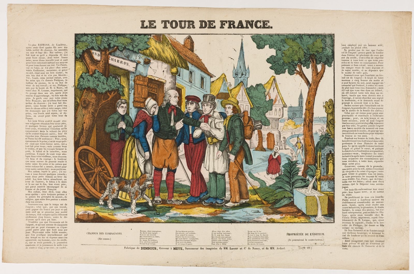 LE TOUR DE FRANCE. (N. 89.) (titre inscrit)