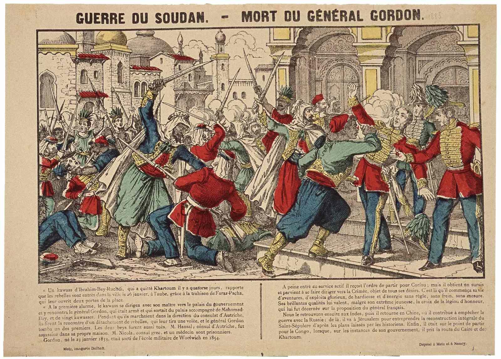 GUERRE DU SOUDAN. - MORT DU GÉNÉRAL GORDON. (titre inscrit)