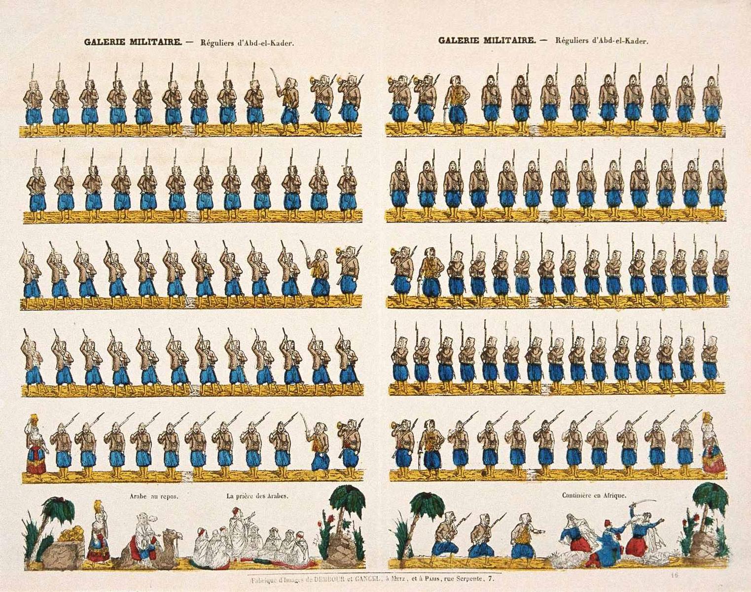 GALERIE MILITAIRE. - Réguliers d'Abd-el-Kader. 16 (titre inscrit)