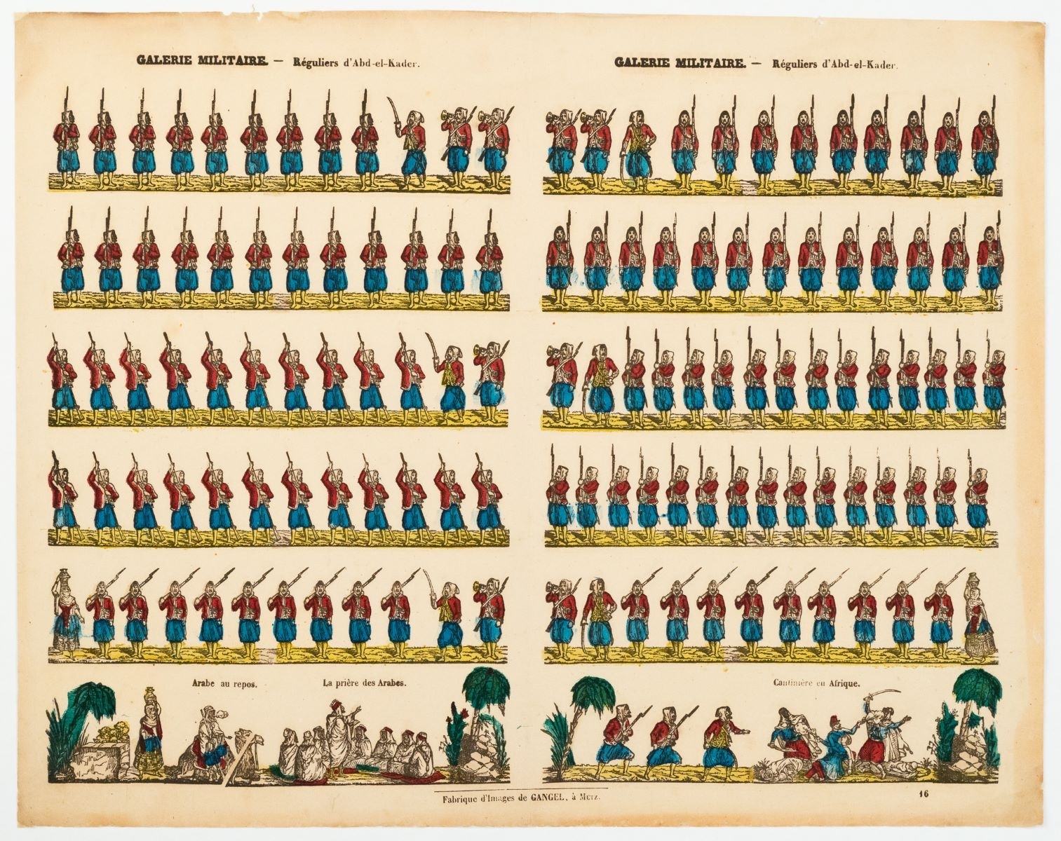 GALERIE MILITAIRE. - Réguliers d'Abd-el-Kader. 16 (titre inscrit)