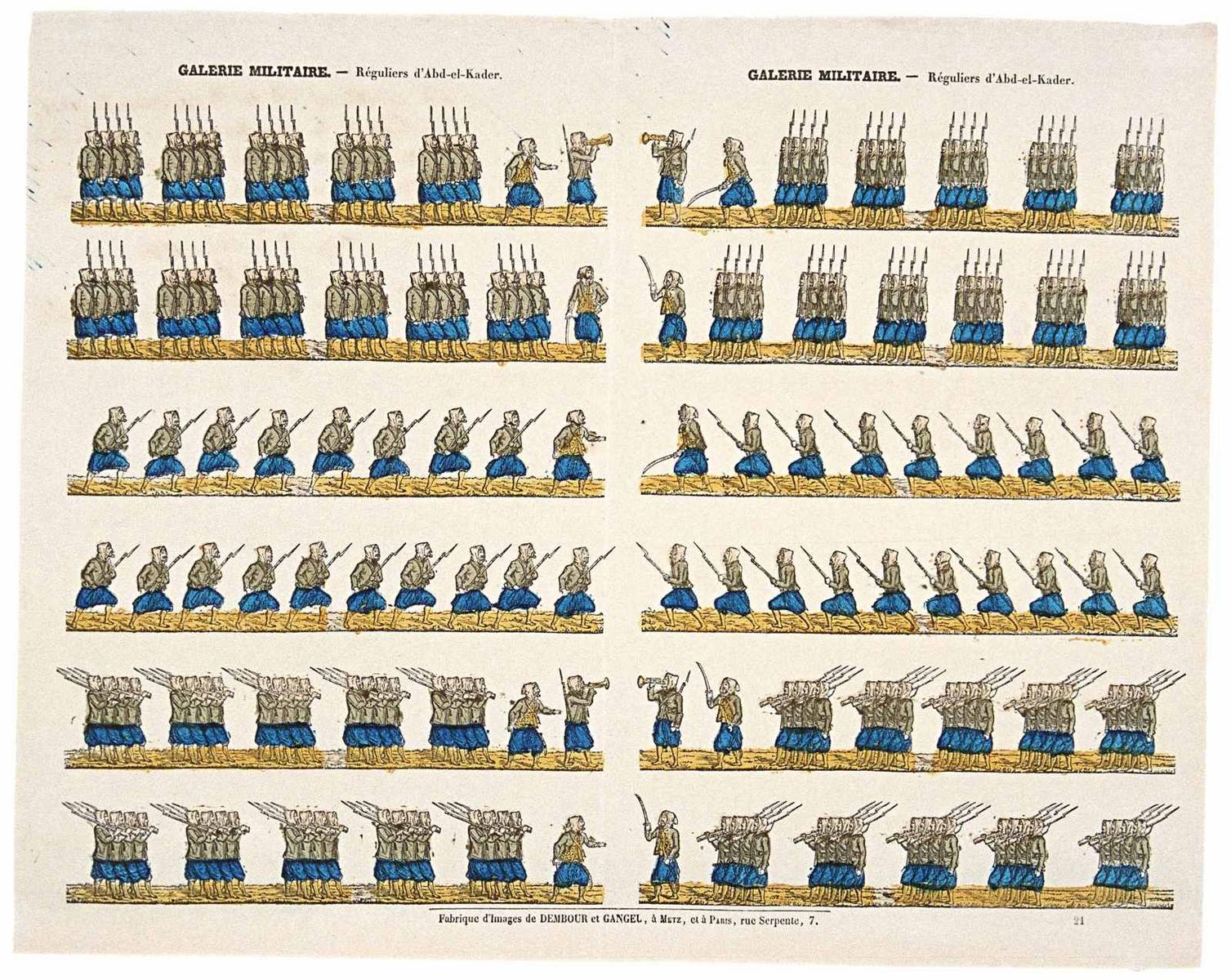 GALERIE MILITAIRE. - Réguliers d'Abd-el-Kader. 21 (titre inscrit)