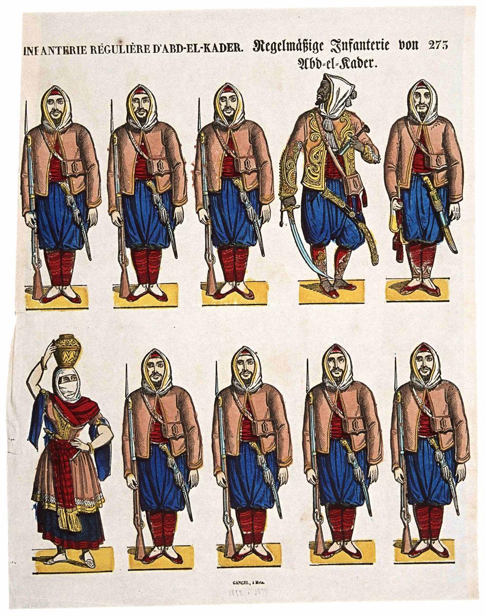 INFANTERIE RÉGULIERE D'ABD-EL-KADER. 273 (titre inscrit fr., all.)