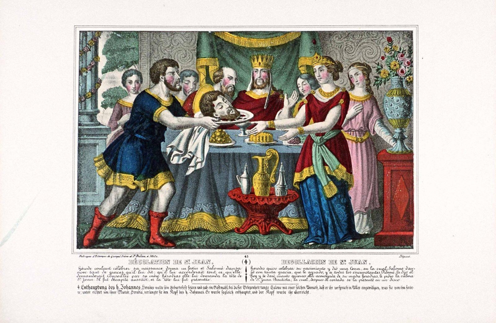 DECOLATION DE ST. JEAN. (4) 43 (titre inscrit fr., esp., all.)