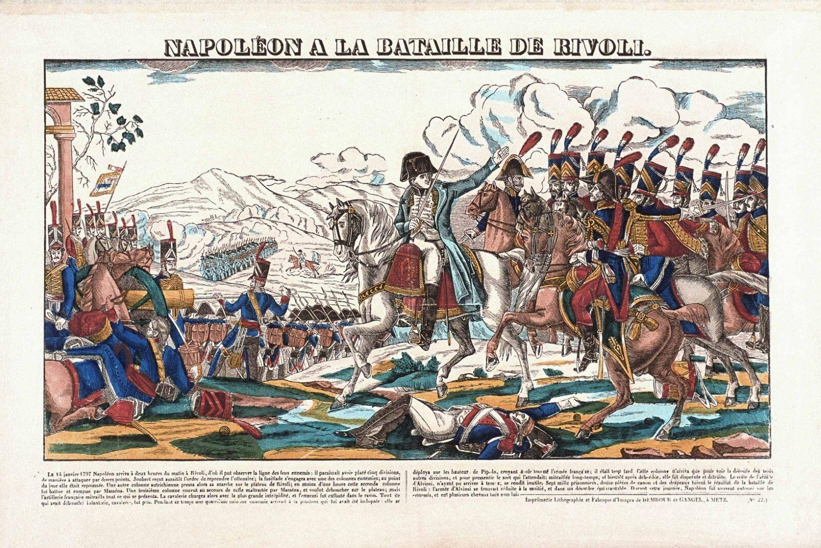 NAPOLÉON A LA BATAILLE DE RIVOLI. (N°22.) (titre inscrit)