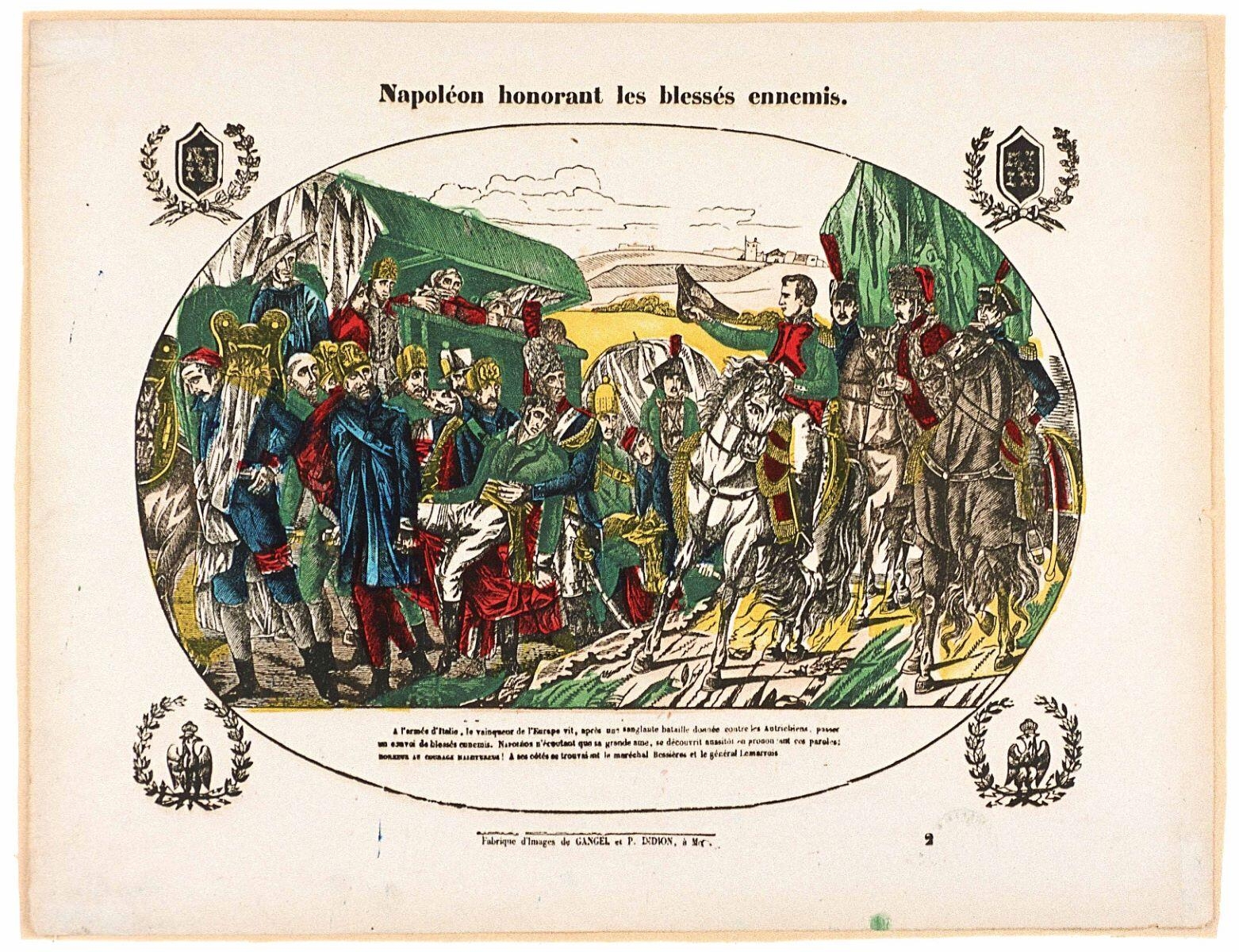 Napoléon honorant les blessés ennemis. 2 (titre inscrit)