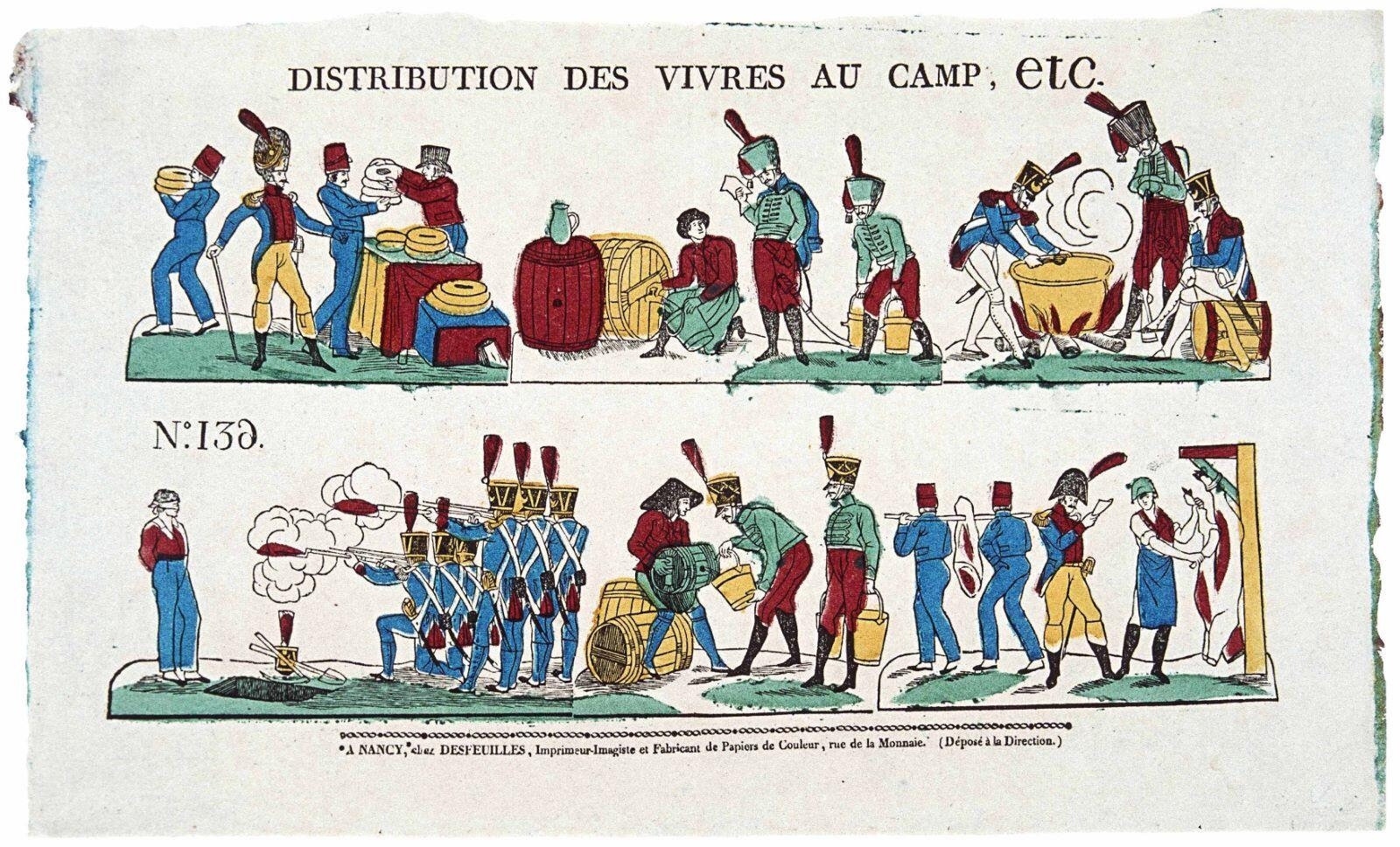 DISTRIBUTIONS DES VIVRES AU CAMP, etc. N.° 136. (titre inscrit)