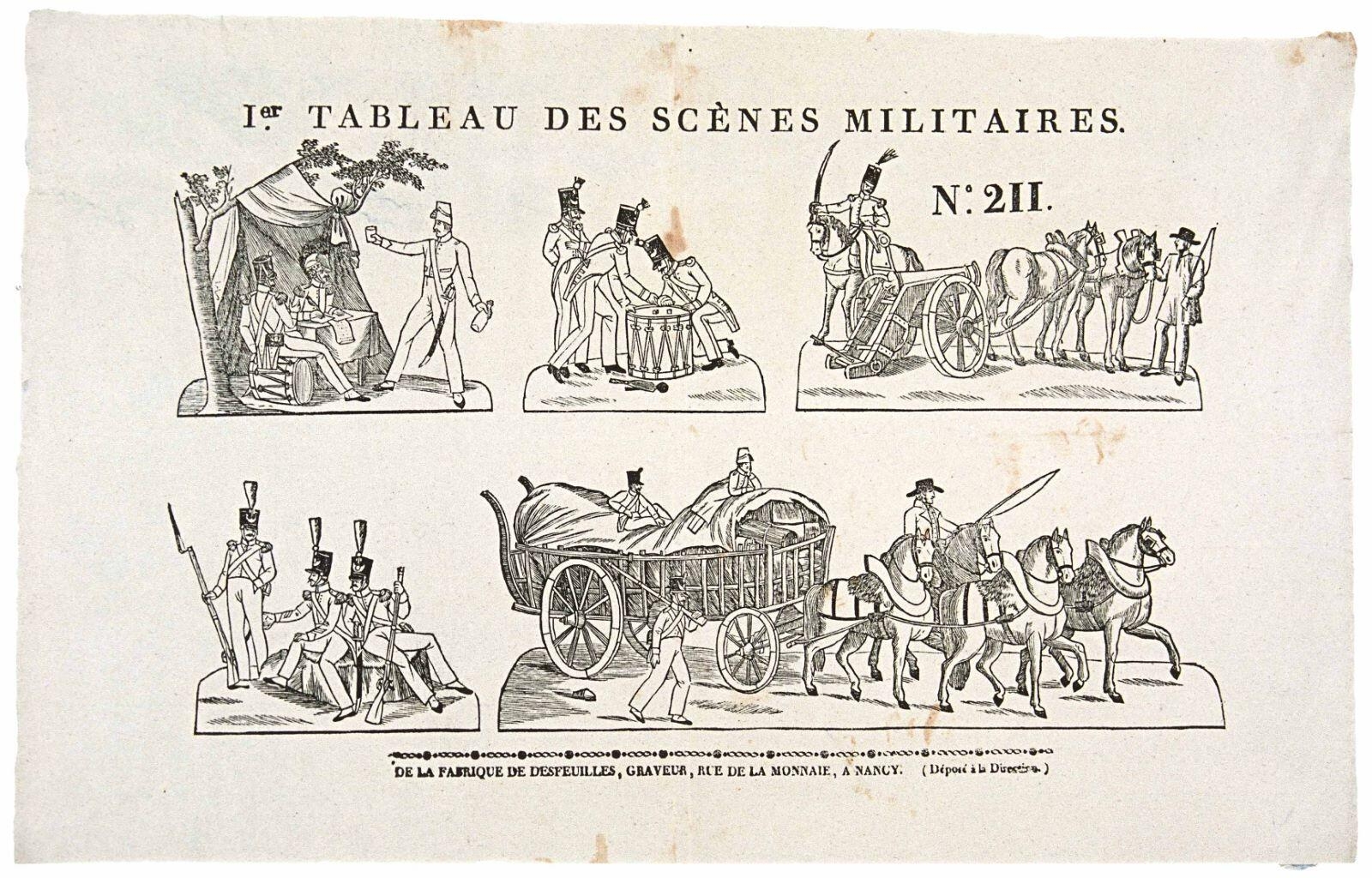 Ier TABLEAU DES SCÈNES MILITAIRES. N°. 211. (titre inscrit)