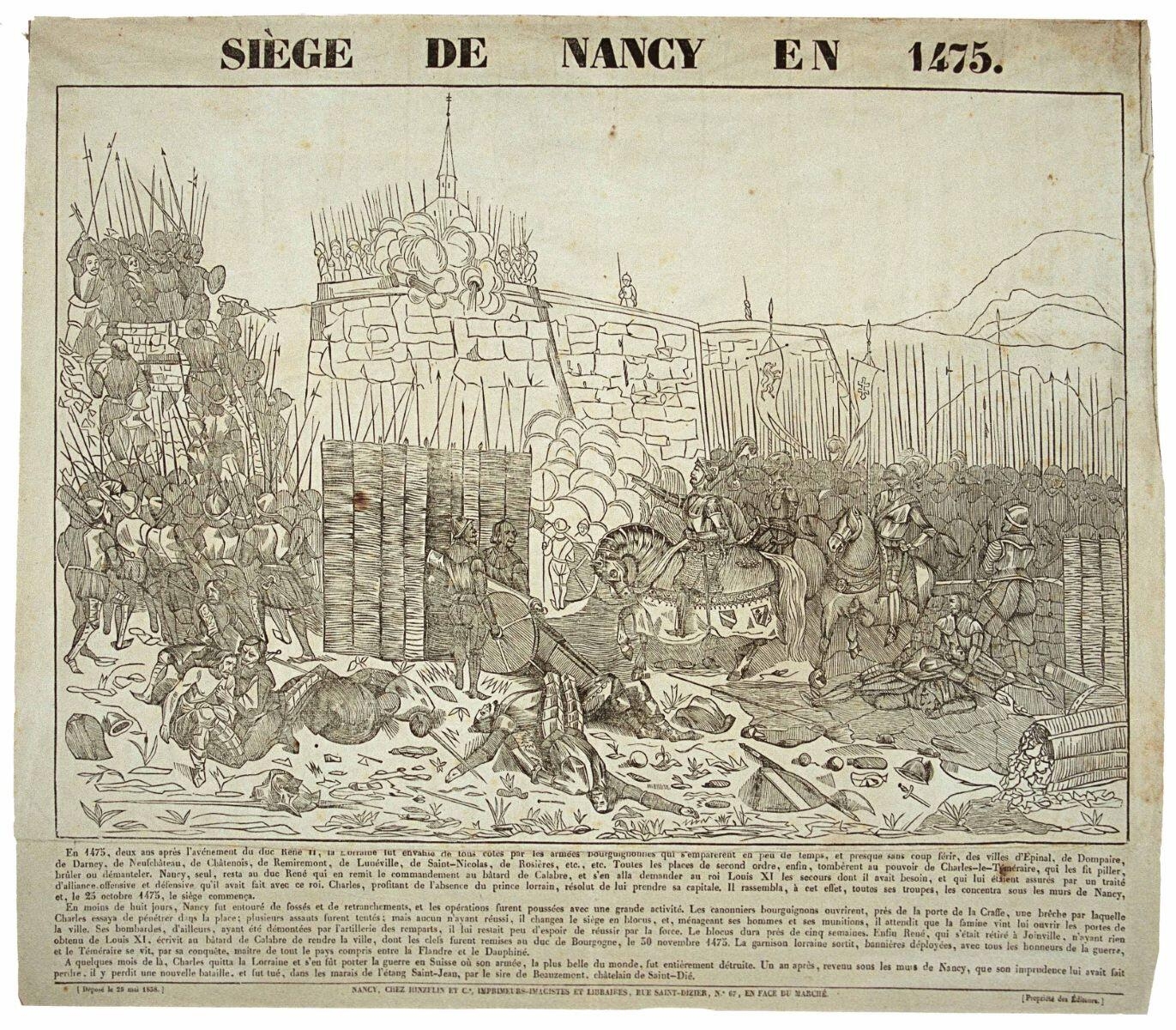 SIÈGE DE NANCY EN 1475. (titre inscrit)