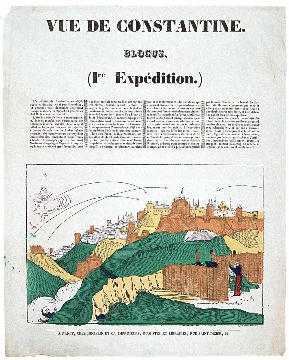 VUE DE CONSTANTINE. / BLOCUS. / (Ire Expédition.) (titre inscrit)