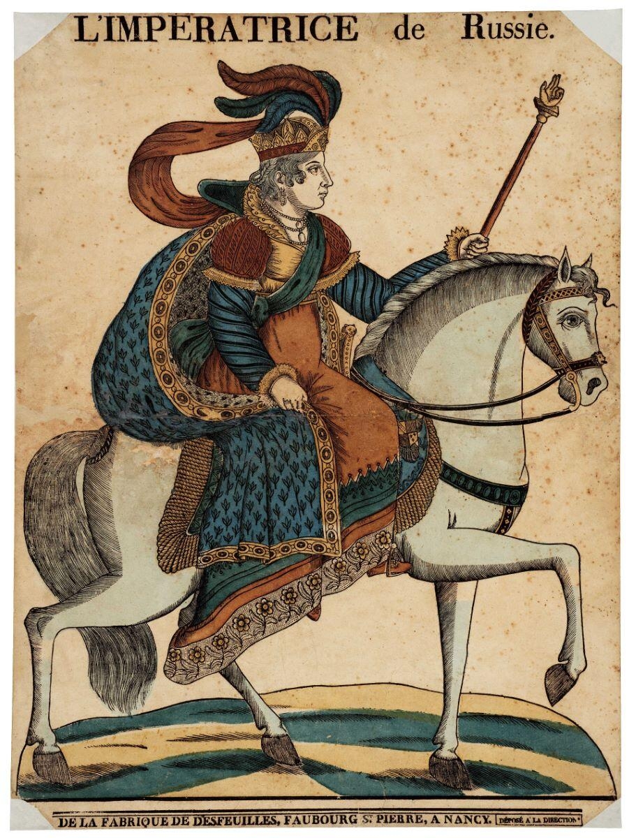 L'IMPERATRICE de Russie. (titre inscrit)
