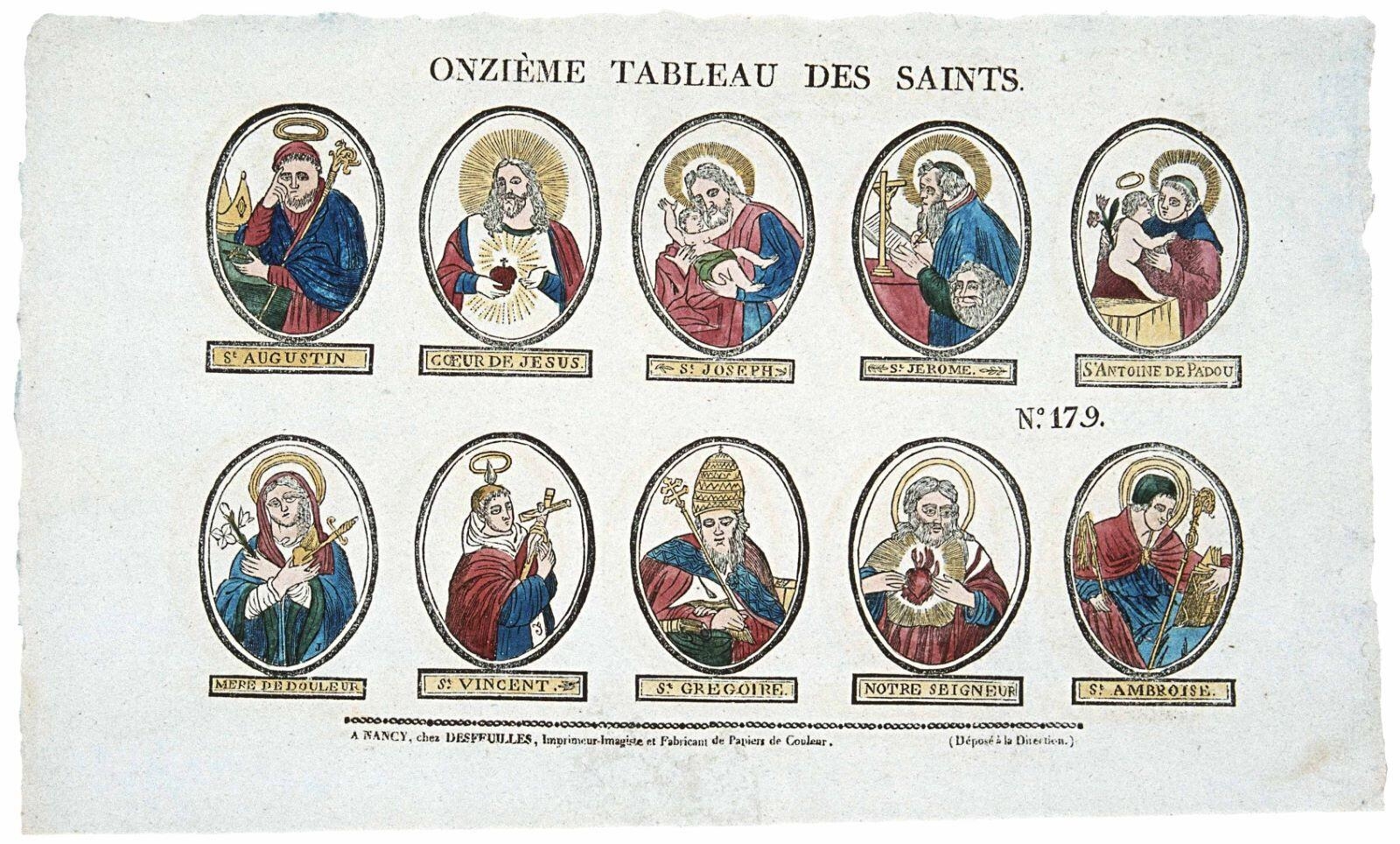 ONZIEME TABLEAU DES SAINTS. N°. 179. (titre inscrit)