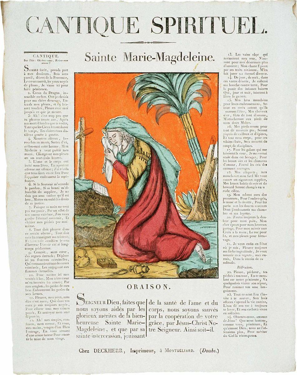 CANTIQUE SPIRITUEL. / Sainte Marie-Magdeleine. (titre inscrit)