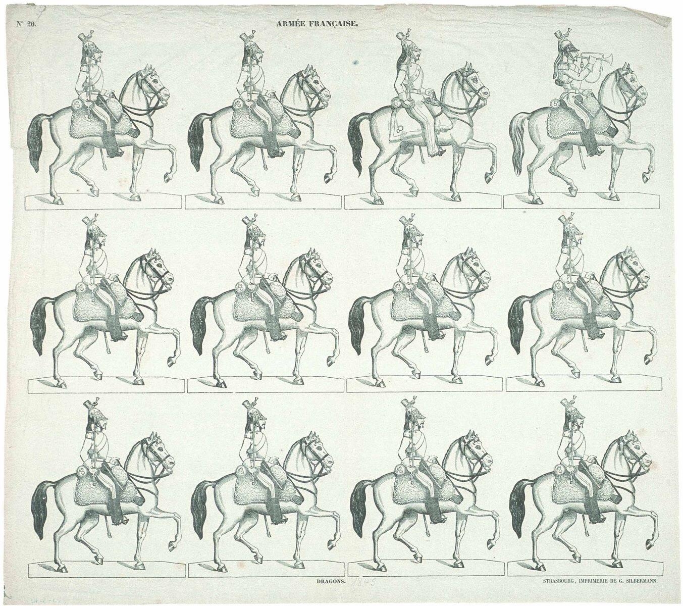 ARMEE FRANCAISE. N°20. / DRAGONS (titre inscrit)