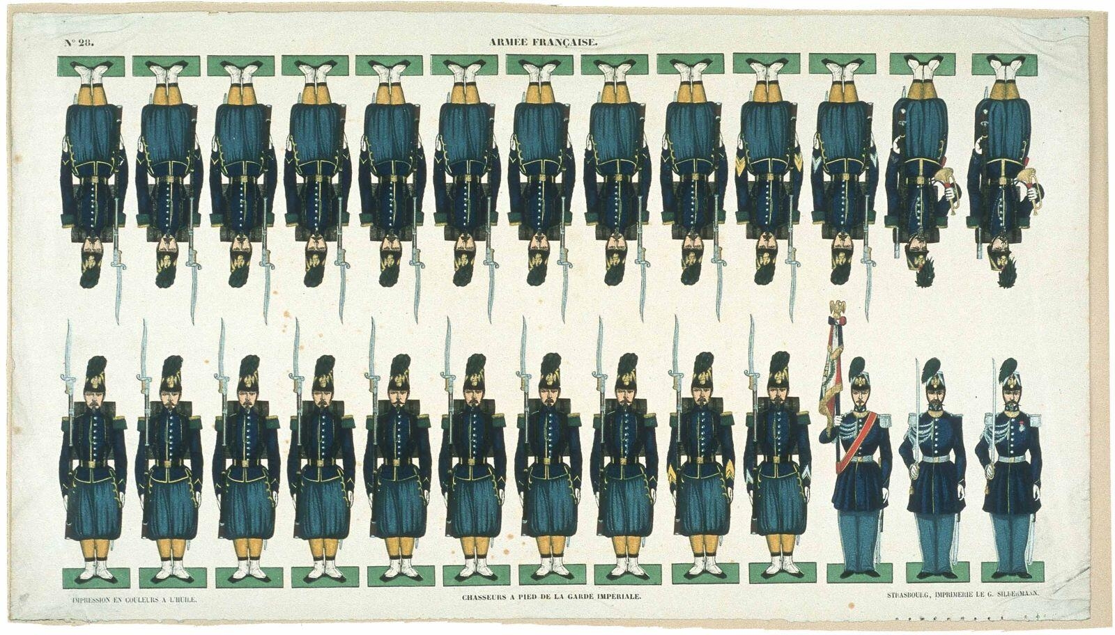 ARMEE FRANCAISE. N°28. / CHASSEURS A PIED DE LA GARDE IMPÉRIALE (titre inscrit)