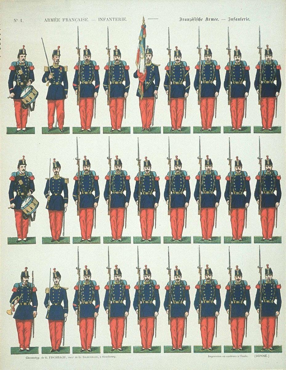 ARMEE FRANCAISE - INFANTERIE. N°1. (titre inscrit fr., all.)