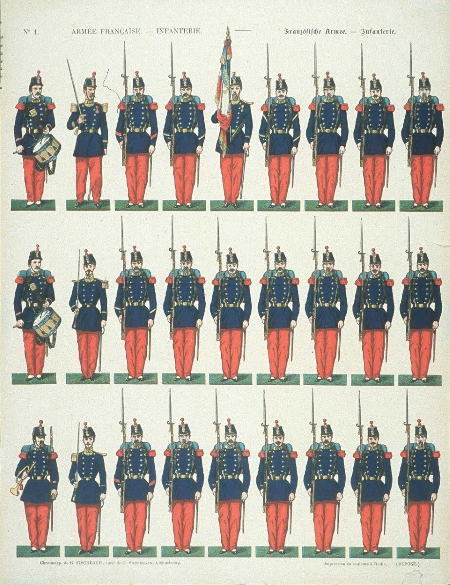 ARMEE FRANCAISE - INFANTERIE. N°1. (titre inscrit fr., all.)