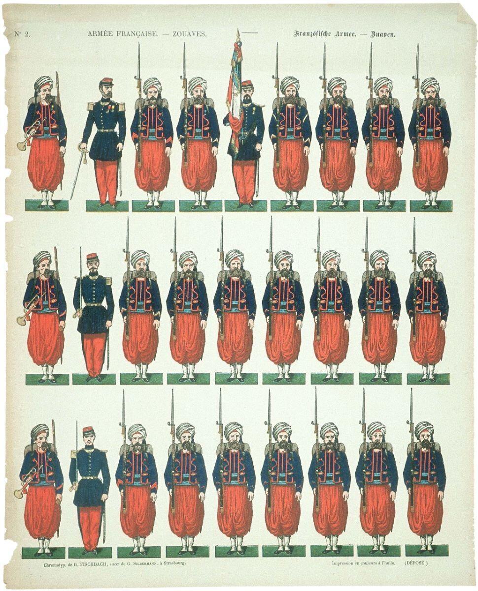 ARMEE FRANCAISE - ZOUAVES. N°2. (titre inscrit fr., all.)