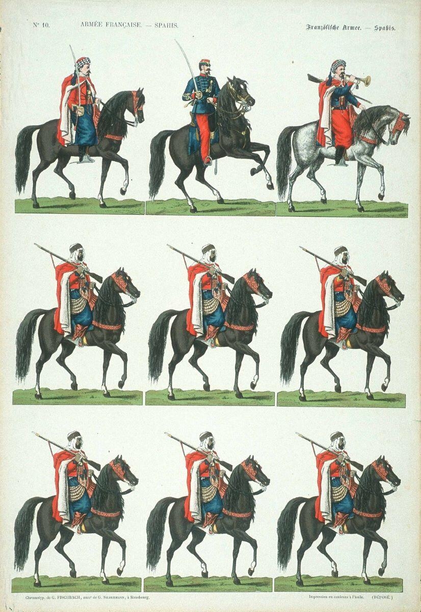ARMEE FRANCAISE - SPAHIS. N°10. (titre inscrit fr., all.)