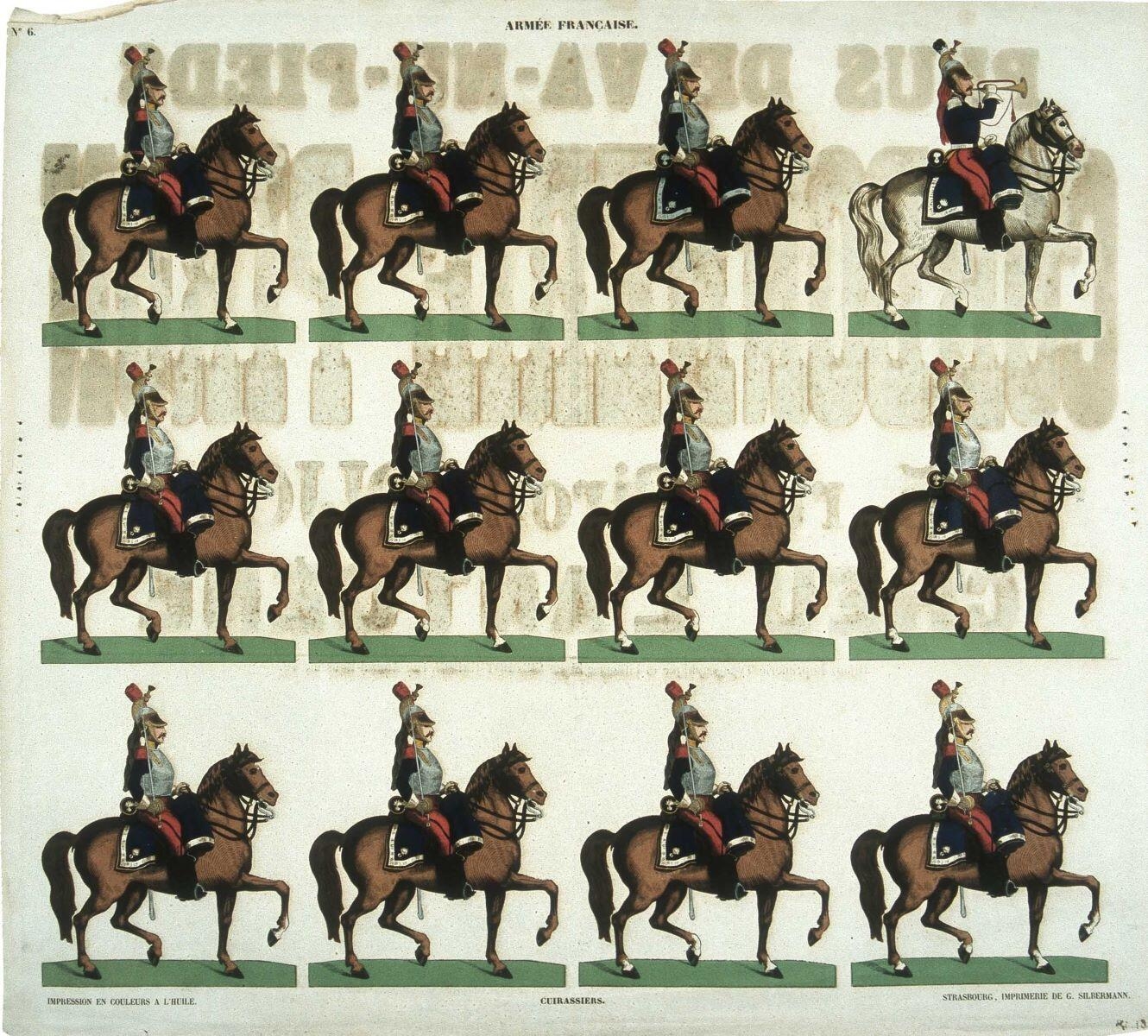 ARMEE FRANCAISE. N°6. / CUIRASSIERS. (titre inscrit)