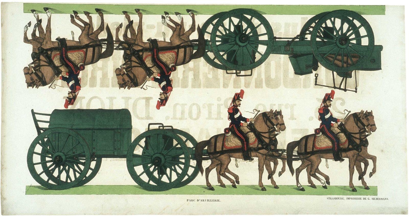 PARC D'ARTILLERIE. (titre inscrit) ; ARMEE FRANCAISE. N°17. (titre factice)