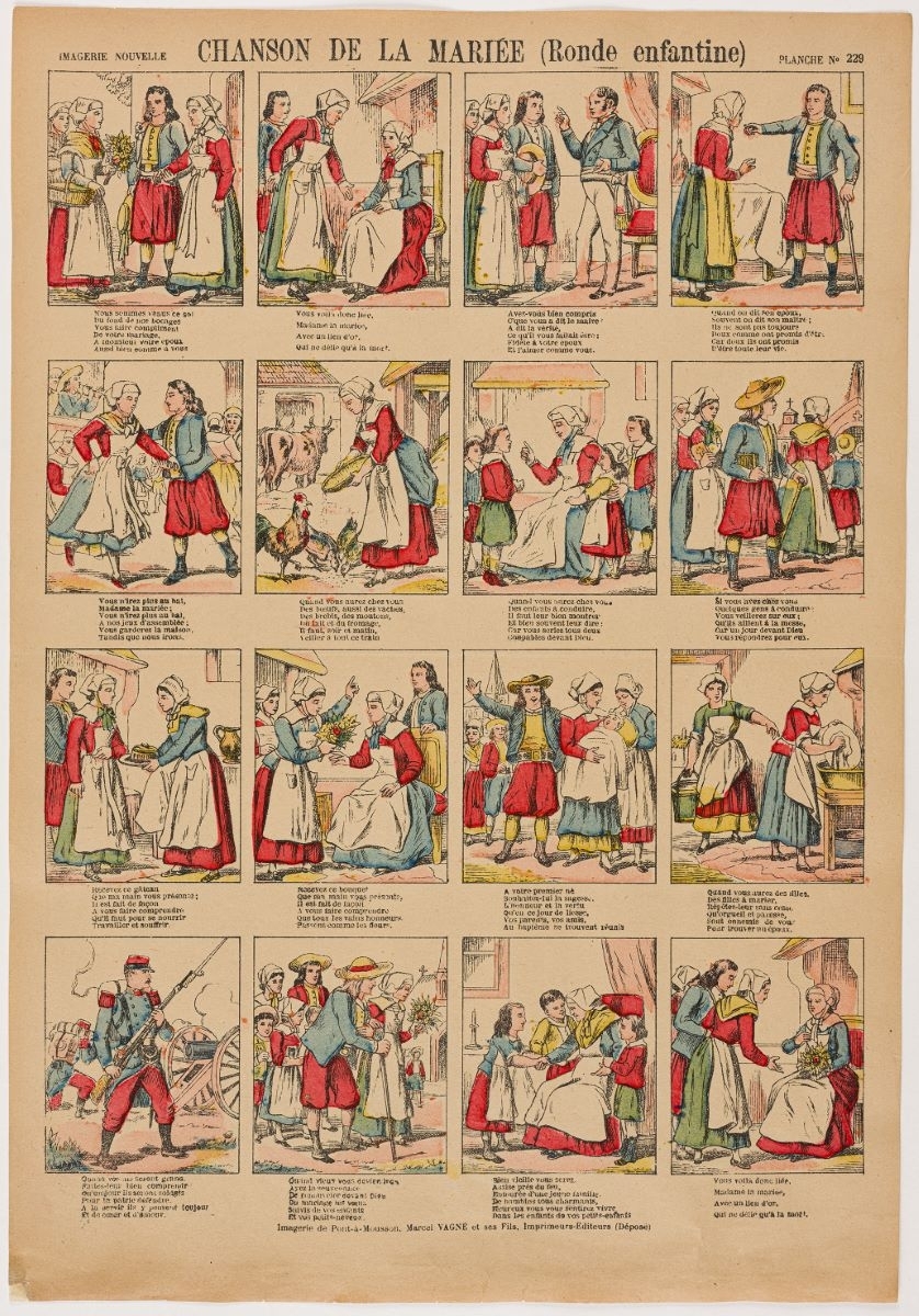 CHANSON DE LA MARIEE (Ronde enfantine) PLANCHE N° 229 (titre inscrit)