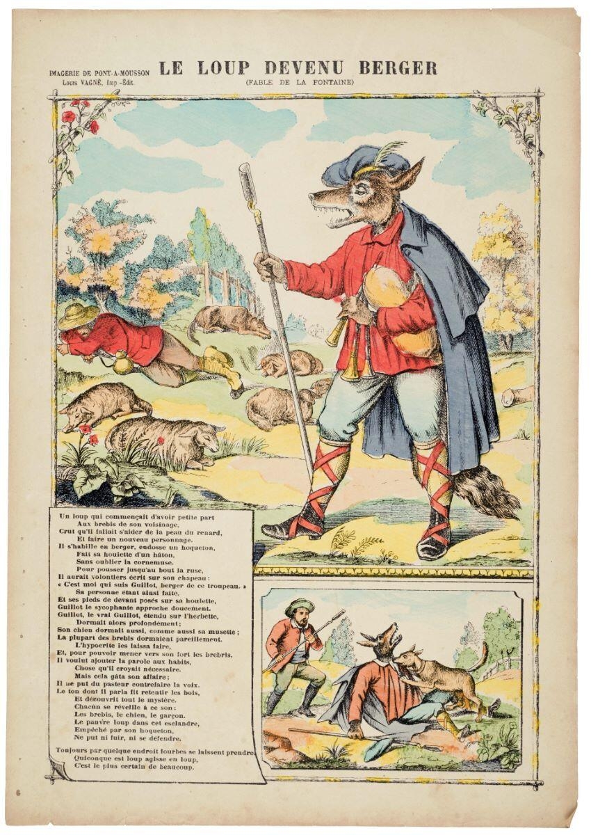 LE LOUP DEVENU BERGER / (FABLE DE LA FONTAINE) (titre inscrit)