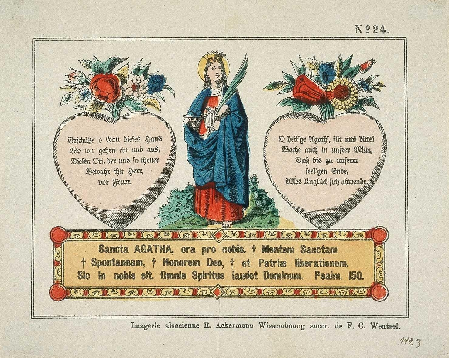 sainte Agathe (titre factice all., lat.) N°- 24. (titre inscrit)